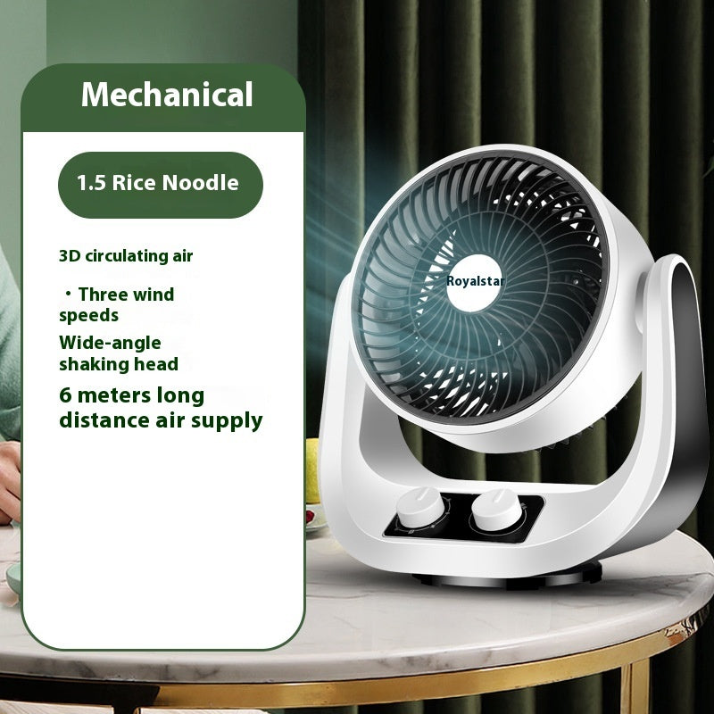 Smart Desktop Air Circulator Fan with Remote Control – 360° Cooling & Silent Turbo Airflow