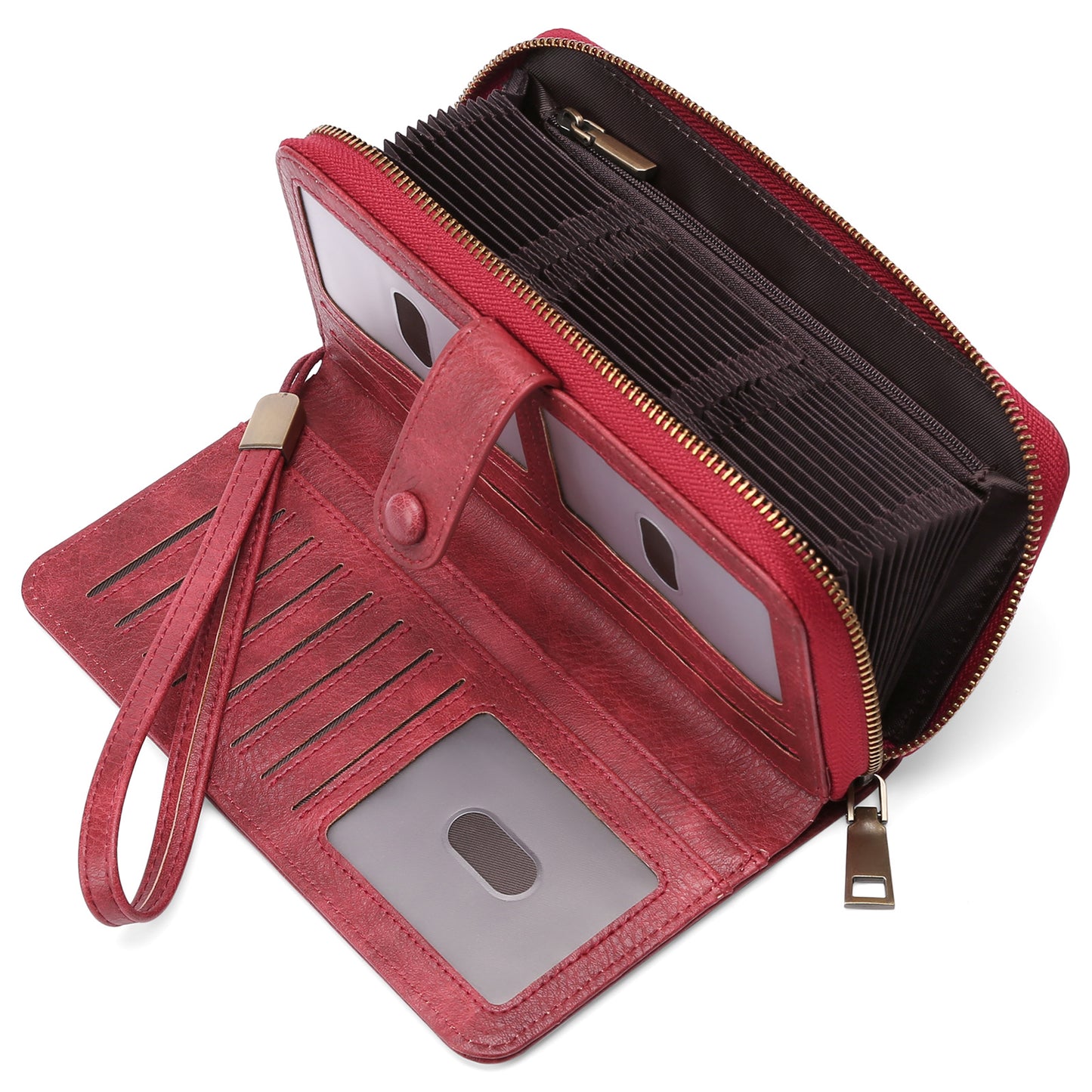 Women’s RFID Long Wallet & Passport Holder – Multi Card Travel Organizer Bag