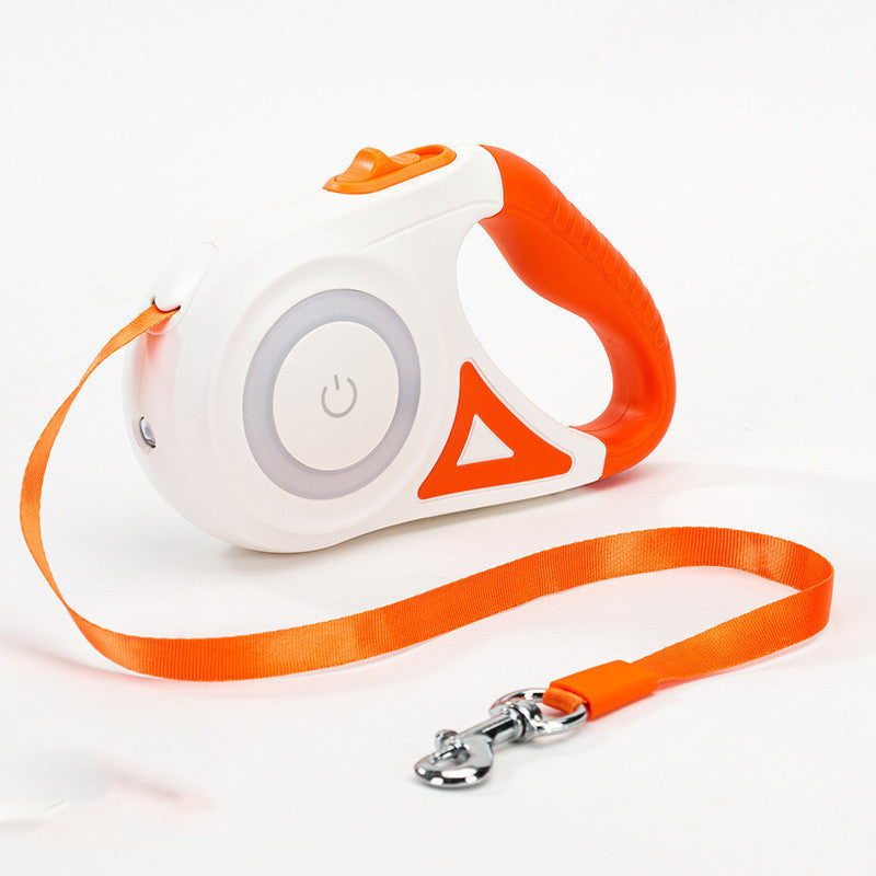 LED Retractable Dog Leash with Light – Automatic Pet Leash for Safe Night Walking