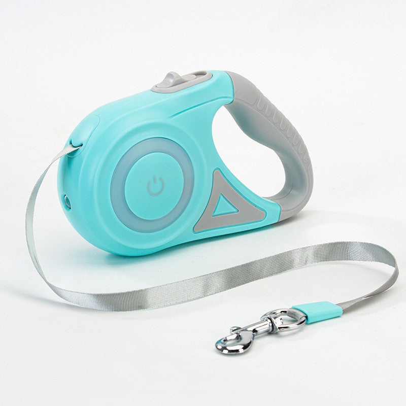 LED Retractable Dog Leash with Light – Automatic Pet Leash for Safe Night Walking