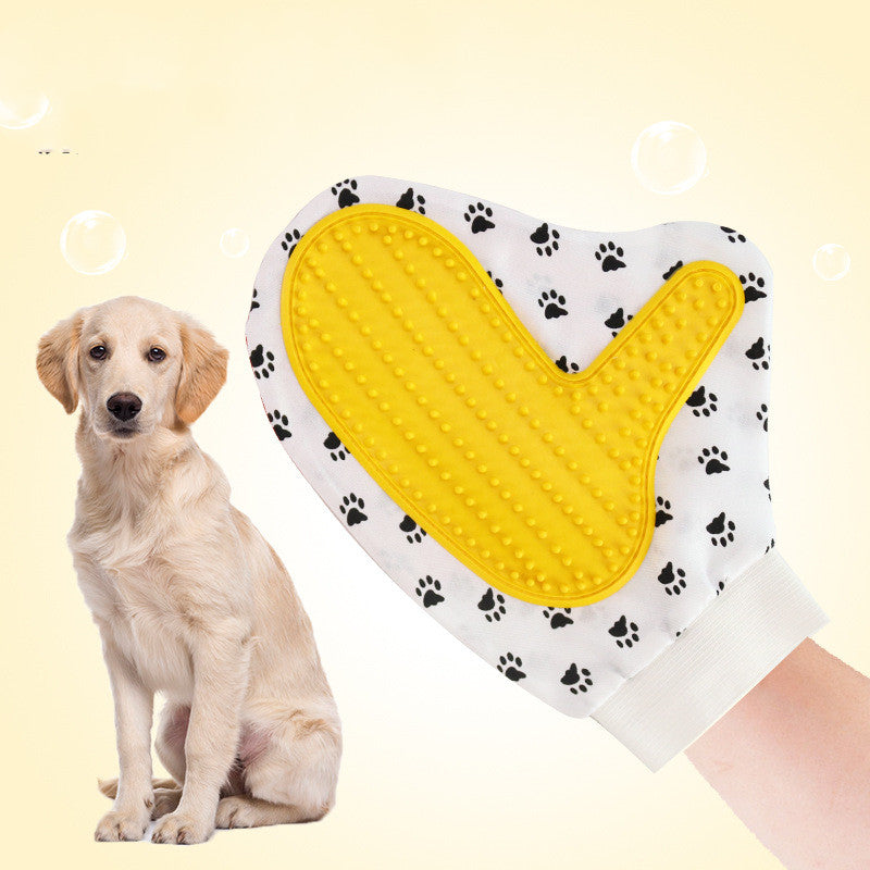 Pet Grooming Glove – Gentle Deshedding & Hair Remover for Dogs & Cats
