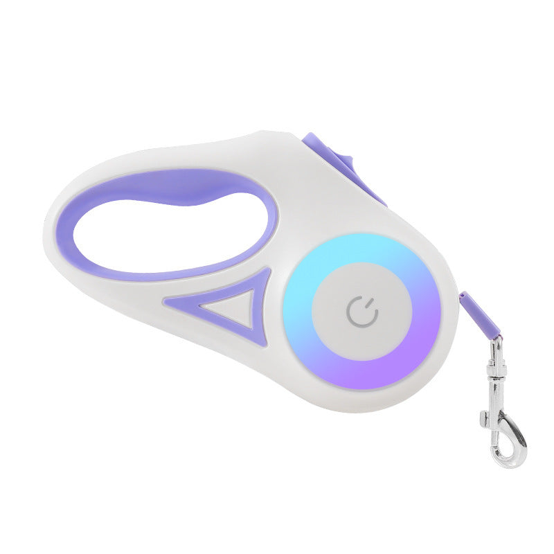 LED Retractable Dog Leash with Light – Automatic Pet Leash for Safe Night Walking