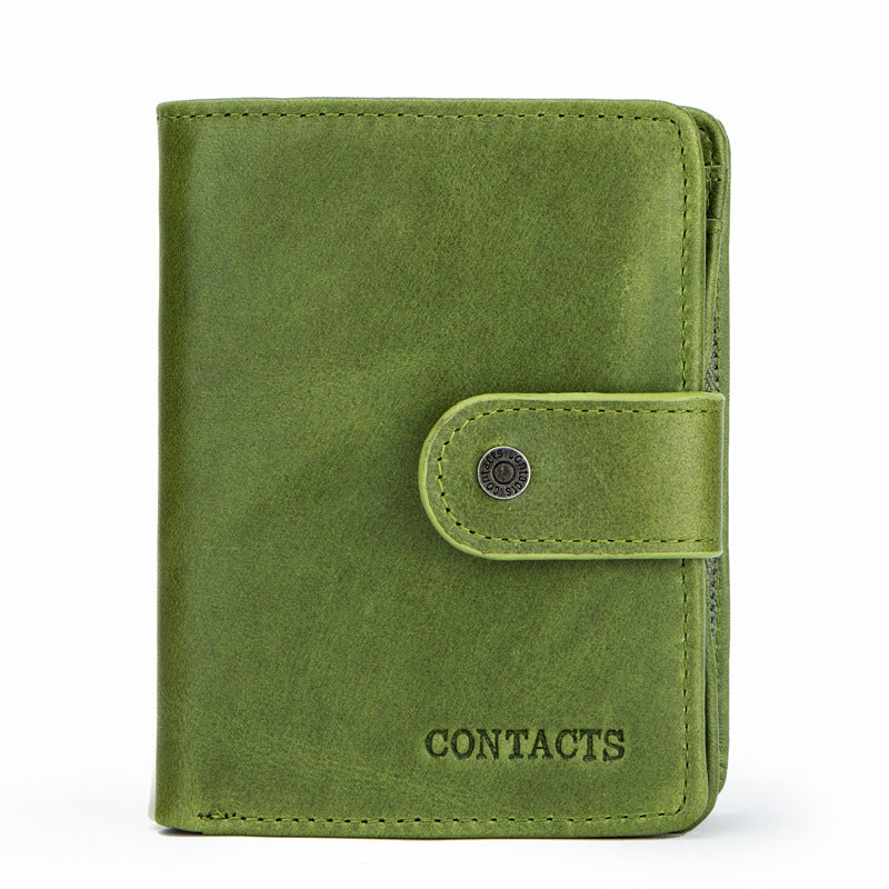 RFID Blocking Leather Wallet for Men – Premium Cowhide Slim Bifold Wallet