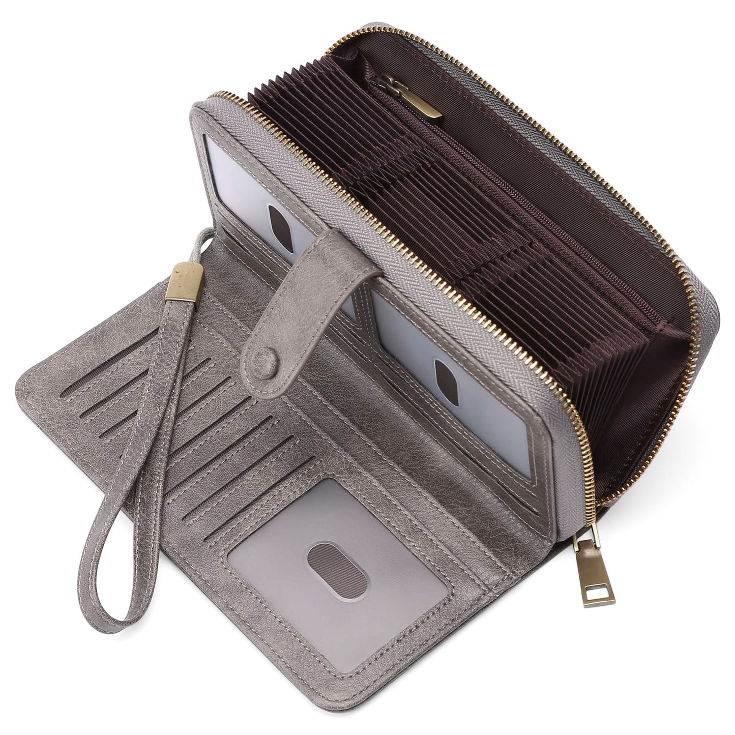 Women’s RFID Long Wallet & Passport Holder – Multi Card Travel Organizer Bag