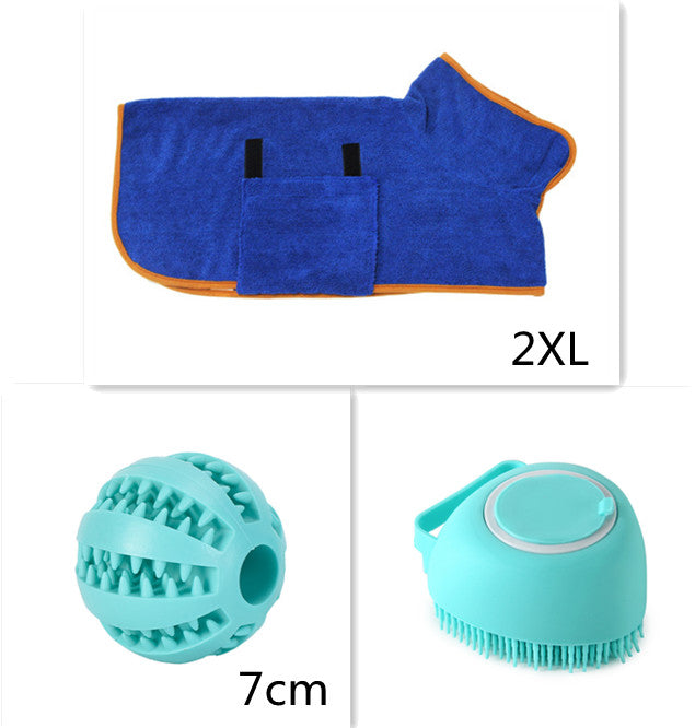 3-in-1 Silicone Pet Bath Brush – Dog & Cat Shampoo Dispenser Massage Grooming Tool