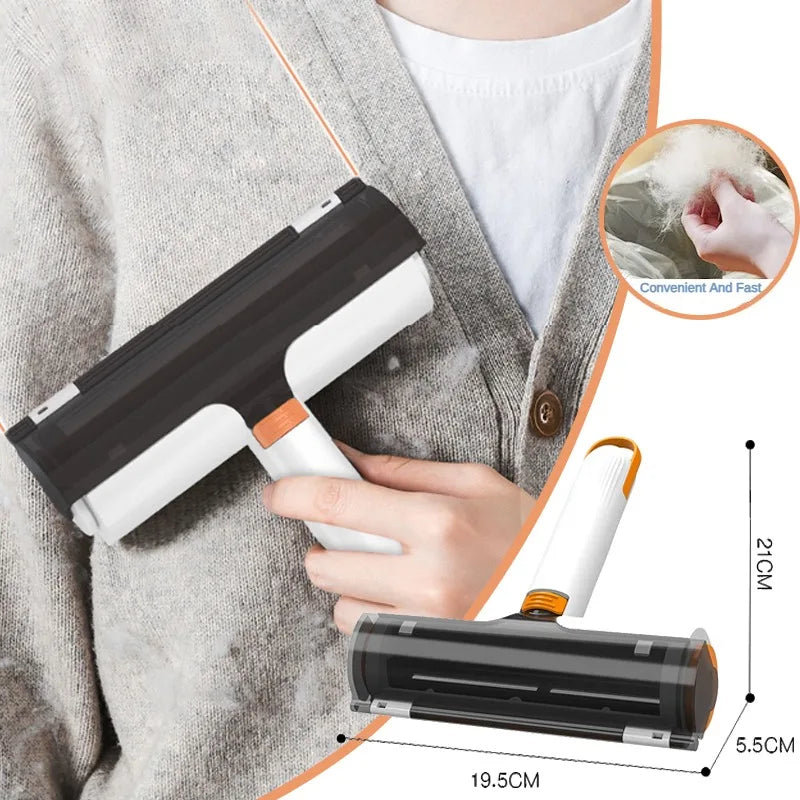 2-in-1 Pet Hair Remover Roller – Reusable Lint Cleaner for Dog & Cat Fur