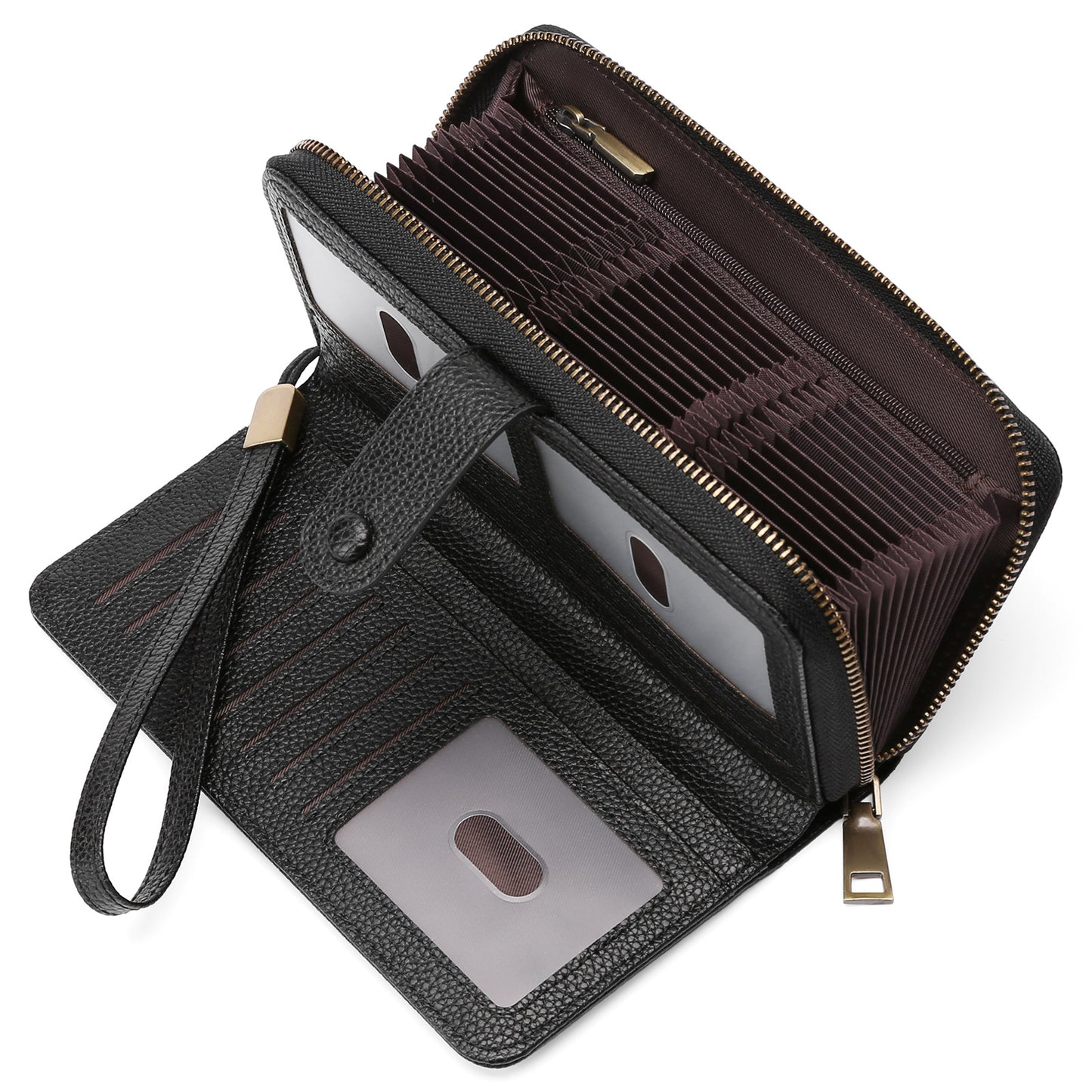 Women’s RFID Long Wallet & Passport Holder – Multi Card Travel Organizer Bag