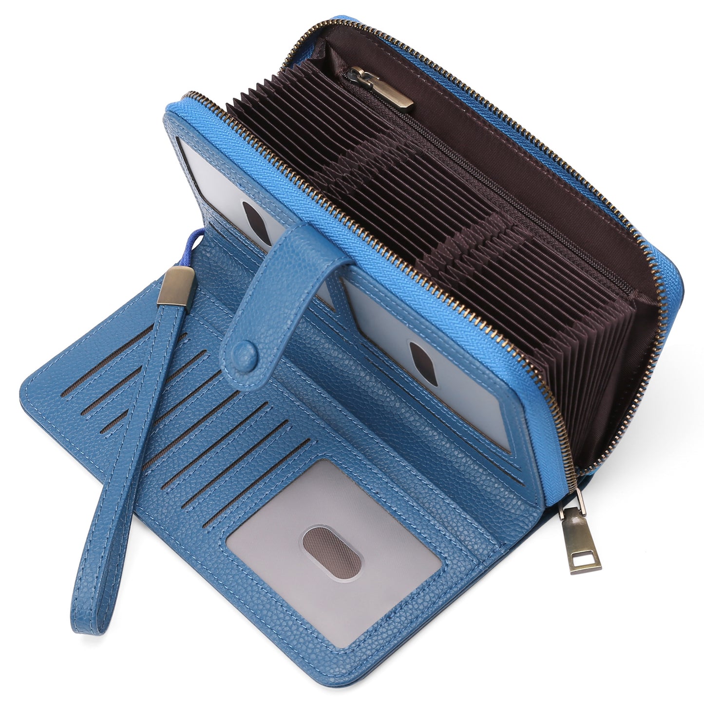 Women’s RFID Long Wallet & Passport Holder – Multi Card Travel Organizer Bag