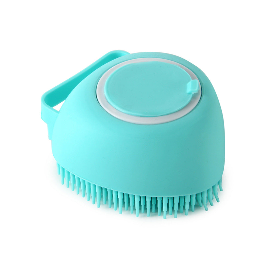 3-in-1 Silicone Pet Bath Brush – Dog & Cat Shampoo Dispenser Massage Grooming Tool