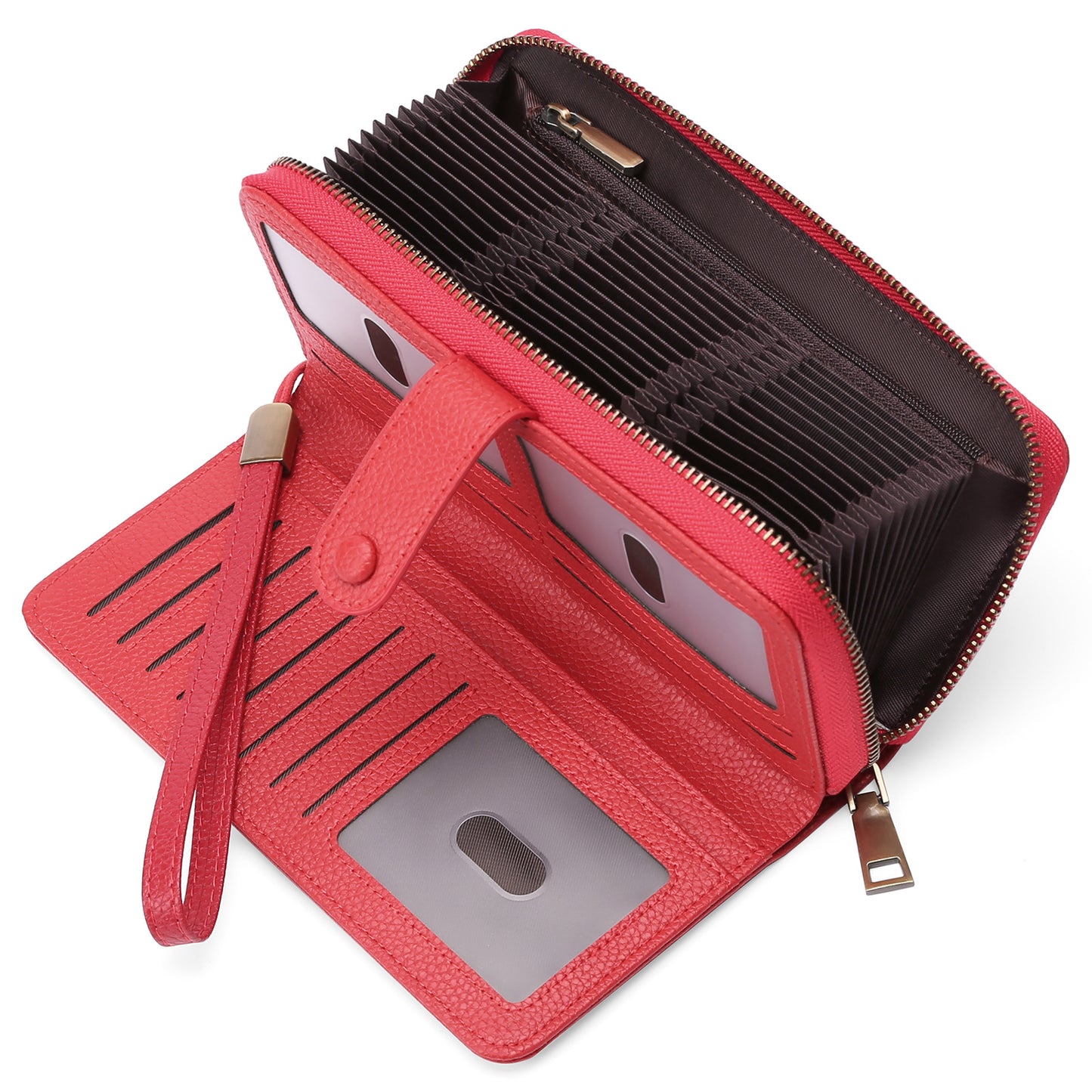 Women’s RFID Long Wallet & Passport Holder – Multi Card Travel Organizer Bag