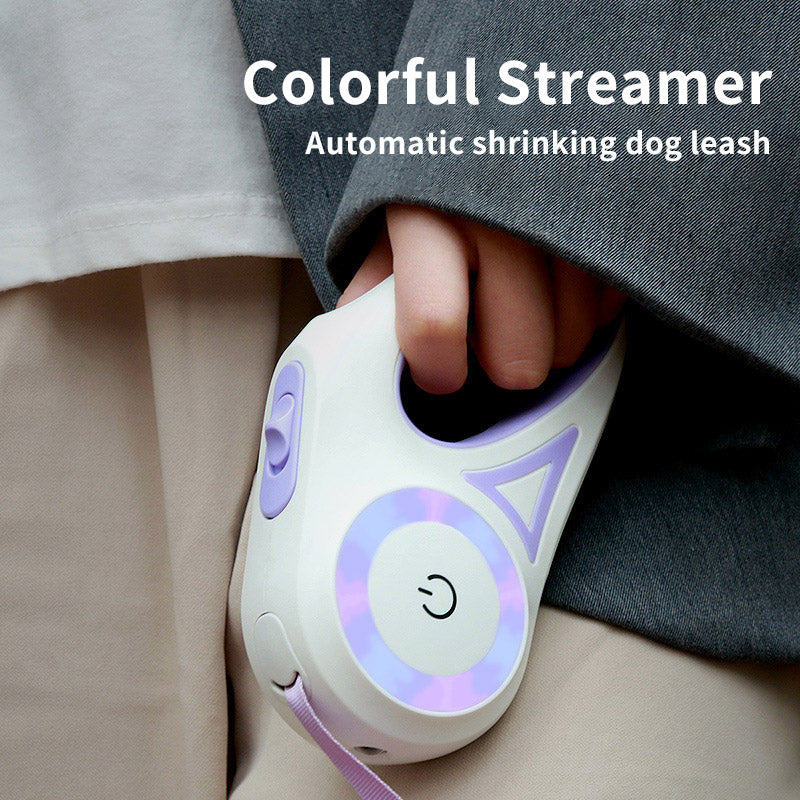 LED Retractable Dog Leash with Light – Automatic Pet Leash for Safe Night Walking