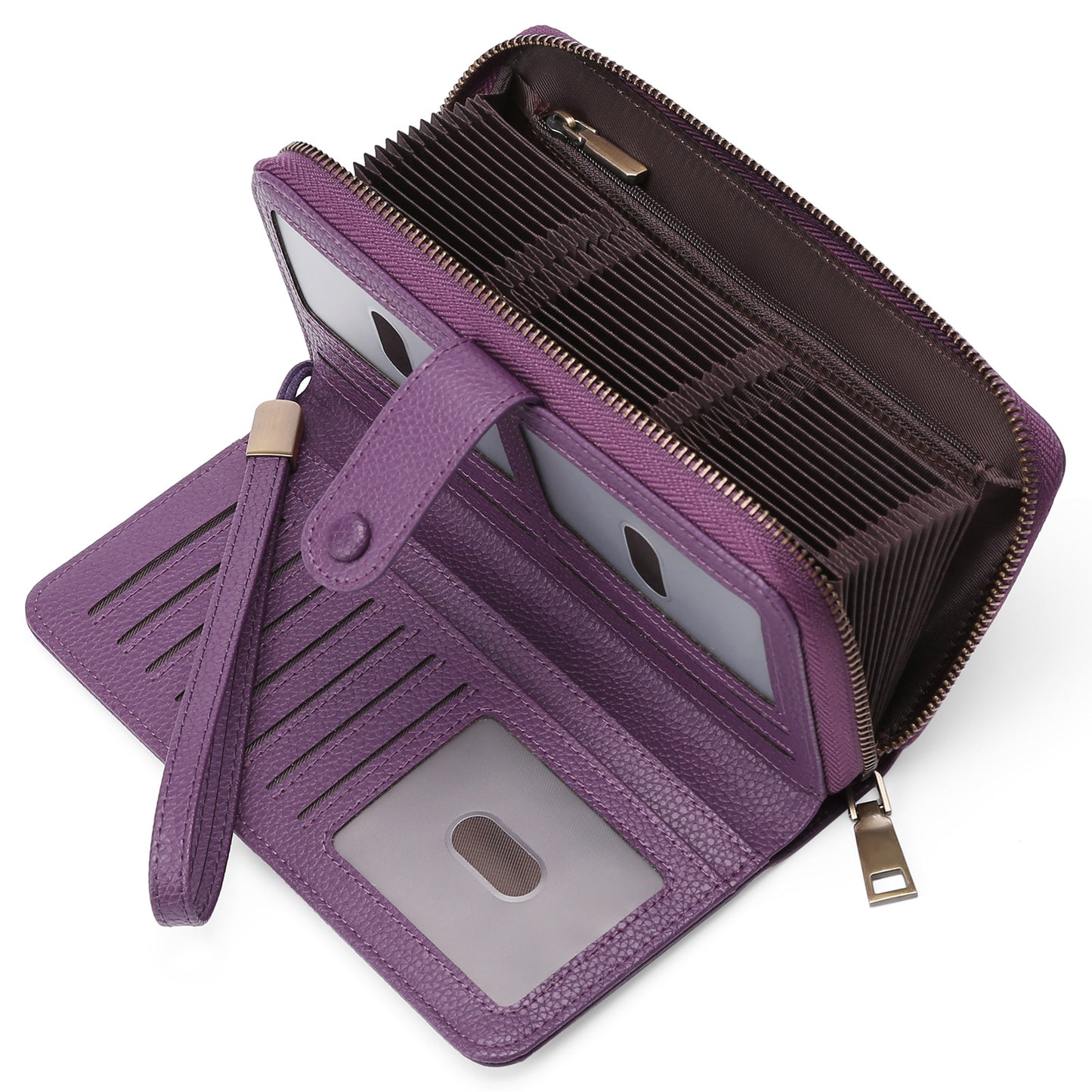 Women’s RFID Long Wallet & Passport Holder – Multi Card Travel Organizer Bag