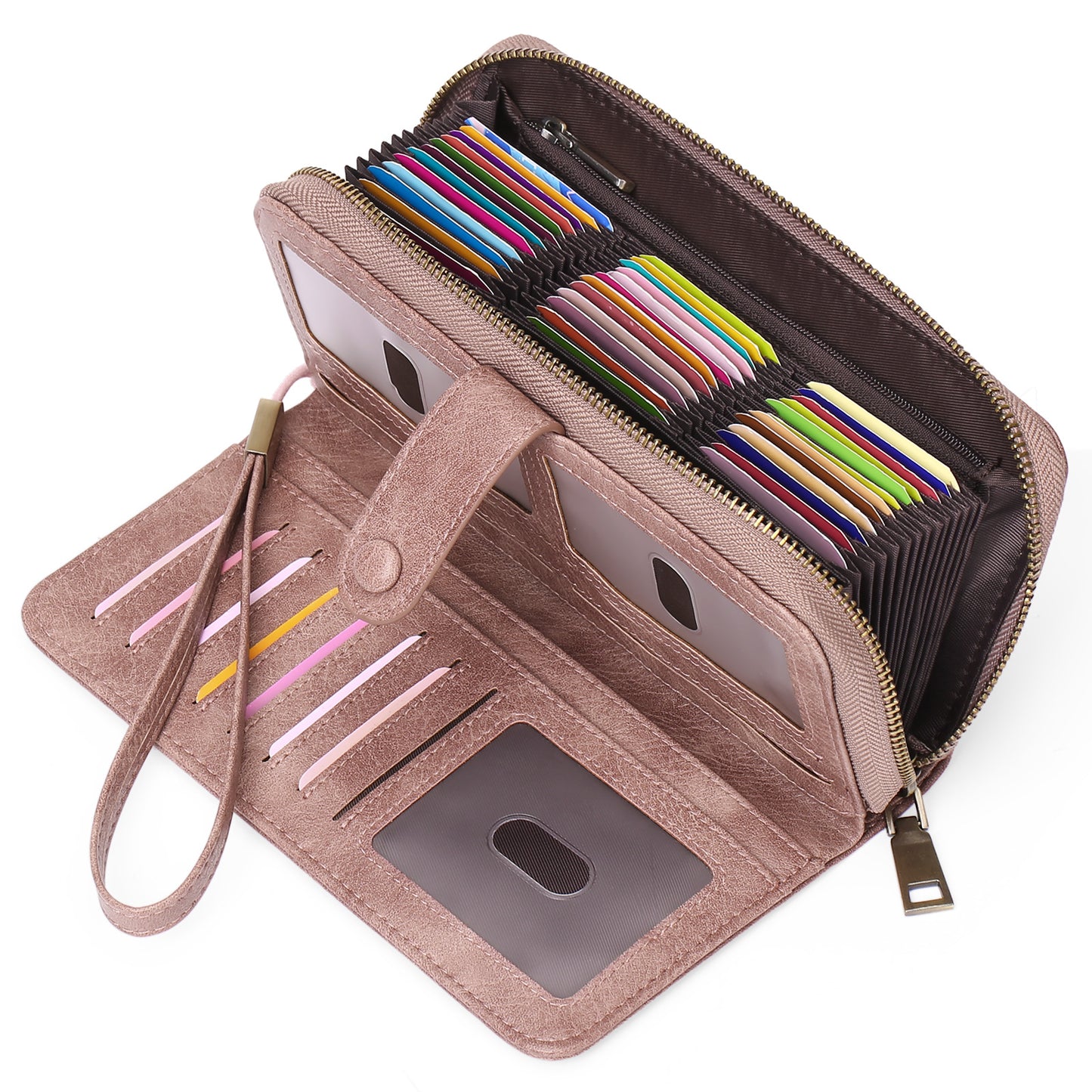 Women’s RFID Long Wallet & Passport Holder – Multi Card Travel Organizer Bag
