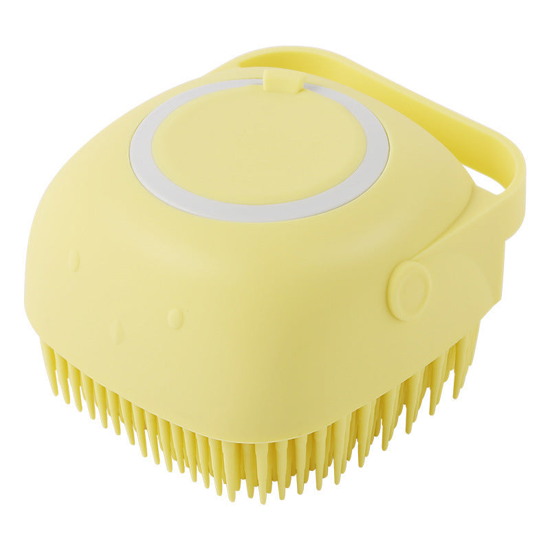 3-in-1 Silicone Pet Bath Brush – Dog & Cat Shampoo Dispenser Massage Grooming Tool