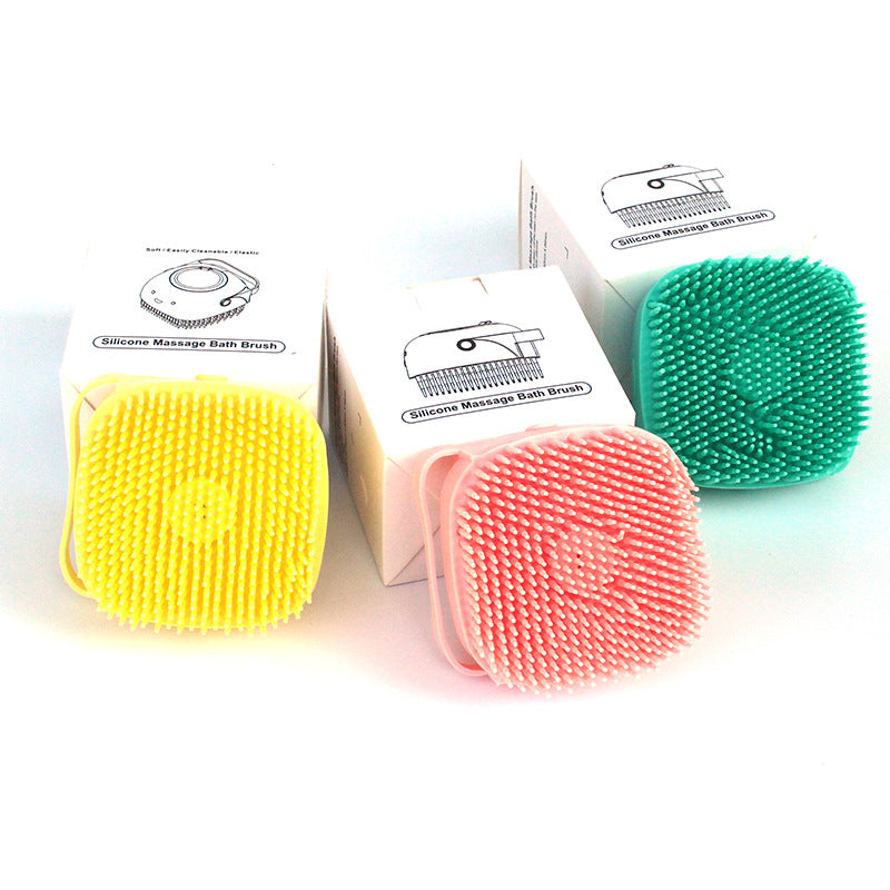 3-in-1 Silicone Pet Bath Brush – Dog & Cat Shampoo Dispenser Massage Grooming Tool