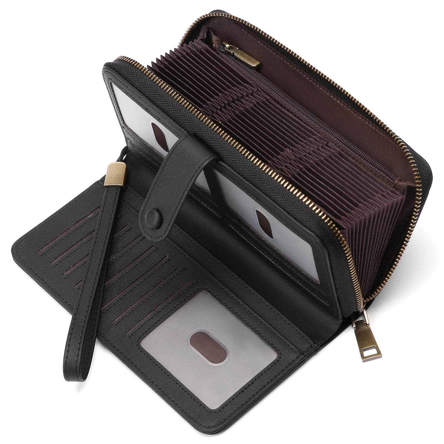 Women’s RFID Long Wallet & Passport Holder – Multi Card Travel Organizer Bag