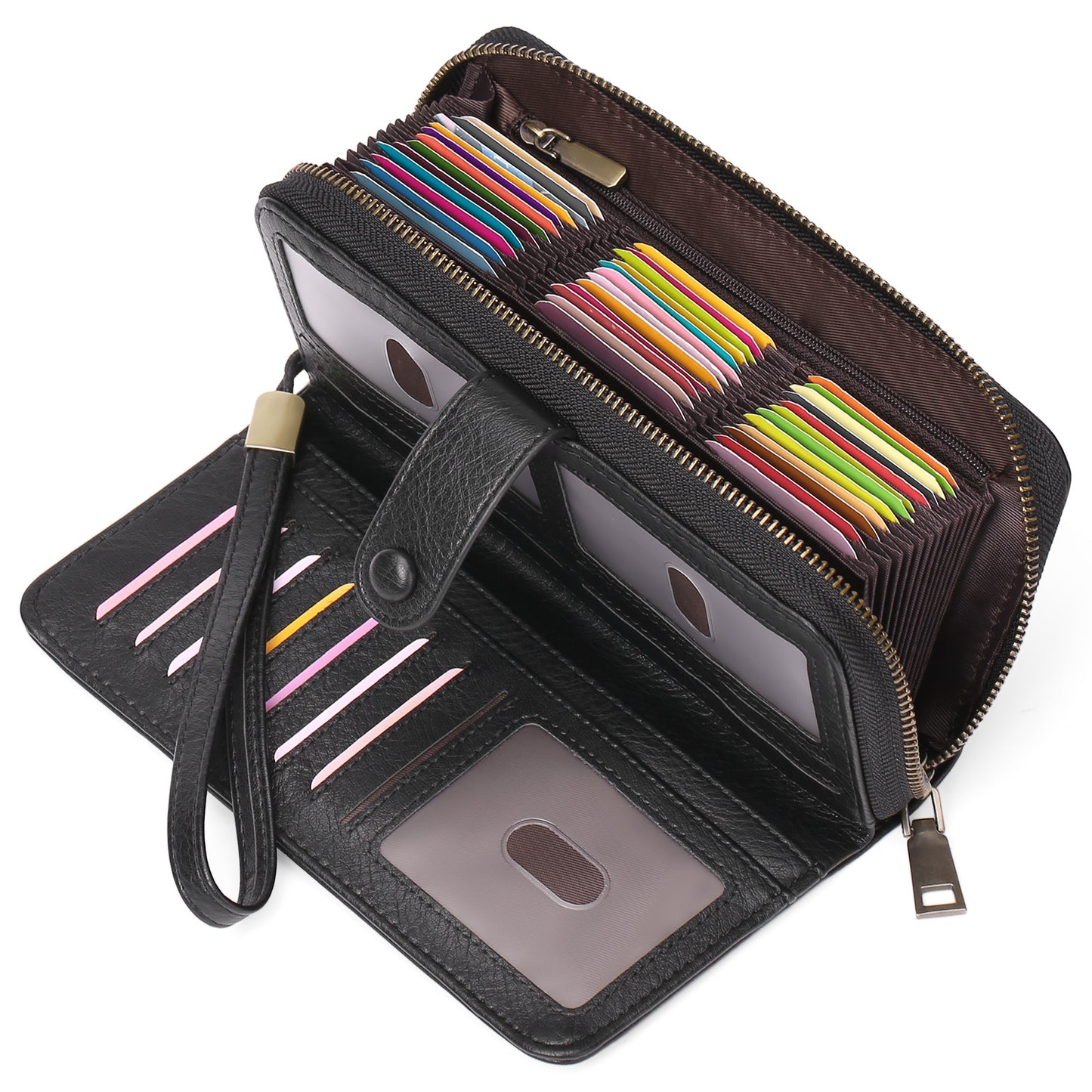 Women’s RFID Long Wallet & Passport Holder – Multi Card Travel Organizer Bag